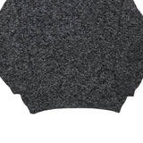 Womens Black Grey & Purple Wool Blend Patterned Jumpers Crew Neck Basic Knit M