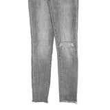 LEVI'S 711 BIG E Womens Slim Skinny Denim Light W26 L28 Distressed Zip Jeans