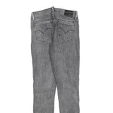 LEVI'S 711 BIG E Womens Slim Skinny Denim Light W26 L28 Distressed Zip Jeans