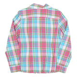 TOMMY HILFIGER Womens Pink & Blue Check Shirt L Cotton Blend Long Sleeve Casual
