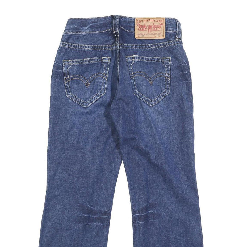 LEVI'S 927 Mens Jeans Blue Regular Flared Denim Medium W30 L27 Zip Closure