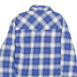 WRANGLER Mens Blue & White Plaid Shirt L Cotton Casual Long Sleeve