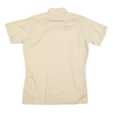 DA DI Mens Beige Shirt L Cotton Blend Short Sleeve Lightweight Casual