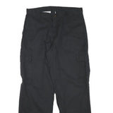DICKIES Mens Regular Black Cargo Trousers W33 L30 Cotton Blend Zip Pocket