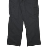 DICKIES Mens Regular Black Cargo Trousers W33 L30 Cotton Blend Zip Pocket