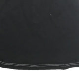 VANS Womens Black Cotton Mini Skirt Plain S Zip Pockets Floral Embroidered