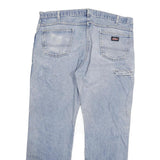 DICKIES Mens Regular Fit Blue Denim Jeans Cotton Blend W40 L32 Workwear Zip