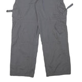 Mens Polyester Blend Grey Relaxed Cargo Trousers W25 L28 Casual Workwear Zip