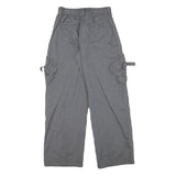 Mens Polyester Blend Grey Relaxed Cargo Trousers W25 L28 Casual Workwear Zip