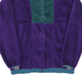 HELLY HANSEN Womens Purple & Teal Zip Polyester Fleece Jacket XS Outdoor Warm