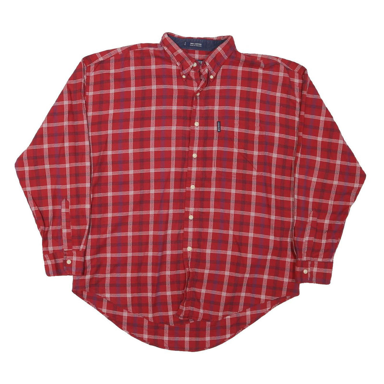 CHAPS Mens Red Plaid Shirt XL Classic Button-Down Cotton Blend Long Sl – Cerqular CHAPS Mens Red Plaid Shirt XL Classic Button-Down Cotton Blend Long Sl – Cerqular