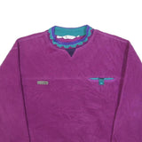 COLUMBIA Womens Purple Patterned Jumper Crew Neck Basic Knit L Outdoor Fleece