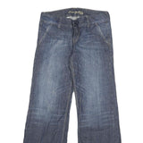 AMERICAN EAGLE Womens Loose Blue Denim Medium W32 L31 Cotton Blend Zip Jeans