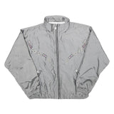 KAELIN Womens Grey Nylon Jacket S Zip Plain Lightweight Polyester