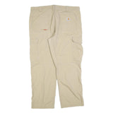 CARHARTT Mens Cotton Blend Beige Relaxed Fit Cargo Trousers W40 L30 Workwear