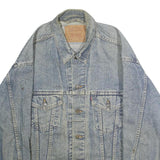 LEVI'S Mens Blue Denim Button Jacket M Cotton Classic Casual Vintage