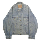 LEVI'S Mens Blue Denim Button Jacket M Cotton Classic Casual Vintage