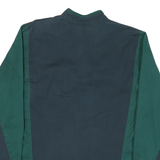 SPINDLE CREEK Mens Green & Blue Colourblock Cotton Blend Shirt L Button Collar