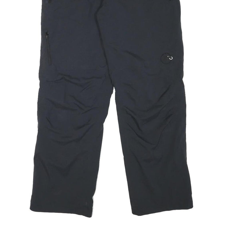 MAMMUT Womens Black Polyester Blend Relaxed Straight Lined Trousers W33 L31 Zip