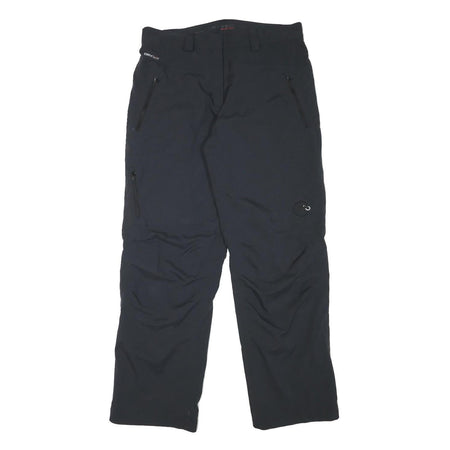 MAMMUT Womens Black Polyester Blend Relaxed Straight Lined Trousers W33 L31 Zip