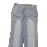 SUIT5AN Womens Jeans Blue Relaxed Wide-Leg Denim Medium W30 L29 Embroidered