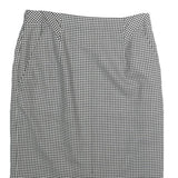 HAMMER Womens Black & White Check Pencil Knee Length Cotton Blend Skirt M Office