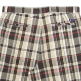 CHAPS Mens Beige Plaid Casual Shorts XL W36 Cotton Blend Comfortable Summer