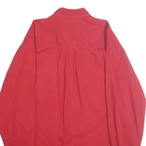 JOHN ASHFORD Mens Red Shirt L Button Down Cotton Casual Long Sleeve Classic