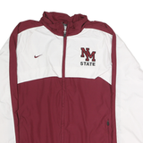 NIKE Womens Maroon & White NM State Zip Jacket XL Polyester Blend Athletic