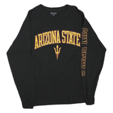 CHAMPION Mens Black Arizona State Graphic Long Sleeve Crew Neck T-Shirt M