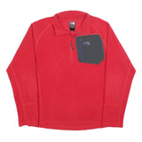 THE NORTH FACE Mens Red & Grey Patterned Jumper Pullover Crew Neck Basic Knit L