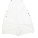 CAROLINA BLUES Womens White Cotton Blend Short Dungarees M W34 L6 Casual Summer
