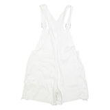 CAROLINA BLUES Womens White Cotton Blend Short Dungarees M W34 L6 Casual Summer