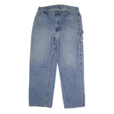 CARHARTT Mens Blue Regular Fit Straight Denim Jeans W36 L29 Durable Casual