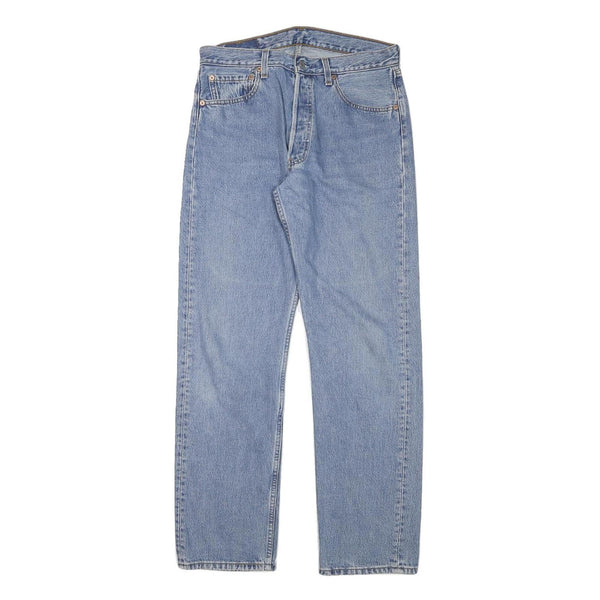 LEVI'S 501 Mens Jeans Blue Regular Straight Denim Medium W31 L31 Classic Button