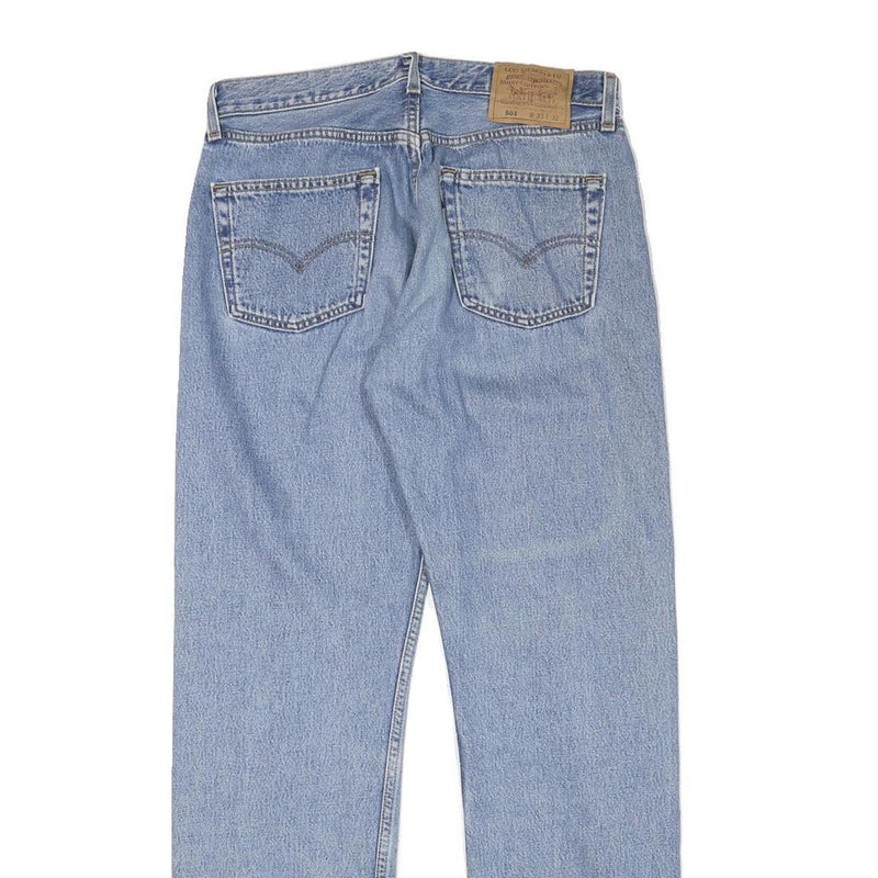 LEVI'S 501 Mens Jeans Blue Regular Straight Denim Medium W31 L31 Classic Button