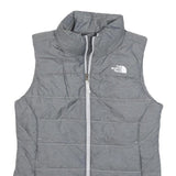 THE NORTH FACE Womens Grey Gilet S Polyester Blend Puffer Quilted Outdoor Vest