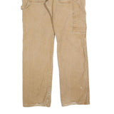 DICKIES Mens Regular Fit Beige Cotton Blend Regular Leg Trousers W32 L32
