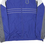 NFL Mens Blue & Grey Track Jacket L Polyester Blend Plain Lightweight Zip