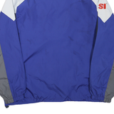 NFL Mens Blue & Grey Track Jacket L Polyester Blend Plain Lightweight Zip
