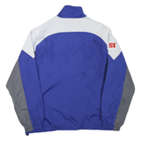 NFL Mens Blue & Grey Track Jacket L Polyester Blend Plain Lightweight Zip