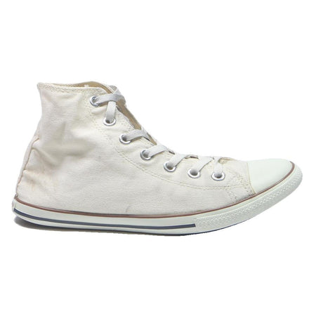 CONVERSE Chuck Taylor All Star Womens High Top Trainers White Cotton Blend UK