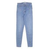 LEVI'S Womens Jeans Blue Slim Skinny Denim Light W24 L30 Cotton Blend Zip