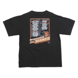 MAJESTIC Mens Black Giants World Series Celebration T-Shirt L Short Sleeve Crew