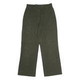LAUREN RALPH LAUREN Womens Cotton Green Regular Straight Trousers W26 L25