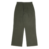 LAUREN RALPH LAUREN Womens Cotton Green Regular Straight Trousers W26 L25
