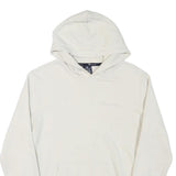 CHAMPION Mens White Pullover Hoodie M Cotton Blend Casual Classic