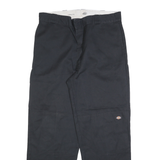 DICKIES Mens Cotton Blend Black Loose Straight Trousers W40 L31 Workwear Casual