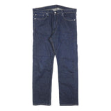 LEVI'S 513 Mens Jeans Blue Regular Straight Denim Raw W36 L30 Zip Cotton Blend