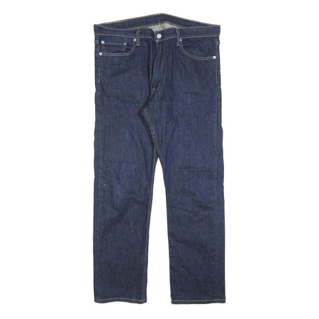 LEVI'S 513 Mens Jeans Blue Regular Straight Denim Raw W36 L30 Zip Cotton Blend